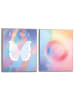 Orangewallz 2er-Set: Gerahmte Kunstdrucke "Aura Colorful"