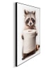 Orangewallz Ingelijste kunstdruk "Racoon Paper Holder"
