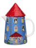 Moomin Kan "Moominhouse" blauw/rood - 1 l