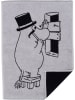 Moomin Handdoek "Moominpappa" grijs/zwart - (L)70 x (B)50 cm