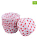 Dr. Oetker 2er-Set: Papier-Backförmchen in Weiß/ Rot - 2x 50 Stück