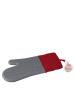 Dr. Oetker Ofenhandschuh "Flexxibel" in Rot/ Grau - (L)31 x (B)14 cm