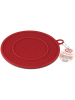 Dr. Oetker Silikon-Untersetzer "Flexxibel" in Grau/ Rot - Ø 18,5 cm