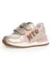 Naturino Skórzane sneakersy "Bley" w kolorze złoto-jasnoróżowym