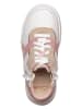 Clarks Leder-Sneakers "Fawn Peak" in Weiß/ Beige/ Rosa