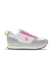 U.S. Polo Assn. Sneakers grijs/wit/roze