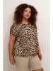 KAFFE curve Blouse lichtbruin/zwart