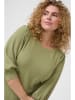 KAFFE curve Koszulka "Civena" w kolorze oliwkowym