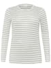 Kaffe Longsleeve in Hellgrau/ Weiß