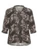 KAFFE curve Bluse "Lunda" in Braun/ Creme