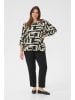 KAFFE curve Bluzka "Marina" w kolorze kremowo-czarnym