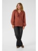 KAFFE curve Blouse "Lana" lichtbruin