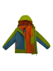 Kamik Kurtka przeciwdeszczowa 3w1 "Kaso" w kolorze zielono-szaro-pomarańczowym