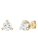 Glanzstücke München Pozłacane kolczyki-wkrętki z cyrkoniami