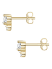 Glanzstücke München Pozłacane kolczyki-wkrętki z cyrkoniami