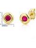 Revoni Gouden oorstekers met robijnen