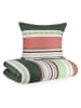 ESPRIT Komplet pościeli renforcé "Stripe" w kolorze zielono-czerwonym