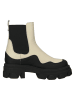 Steve Madden Leder-Chelsea-Boots in Creme/ Schwarz