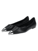 Steve Madden Ballerina's zwart/zilverkleurig