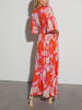 Milan Kiss Kleid in Orange/ Creme
