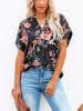 Milan Kiss Bluse in Schwarz/ Bunt