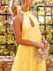 Milan Kiss Kleid in Gelb/ Weiß