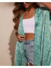 Milan Kiss Kimono in Türkis/ Creme