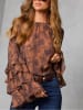 Milan Kiss Bluse in Hellbraun