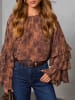 Milan Kiss Bluse in Hellbraun