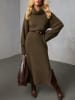 Milan Kiss Strickkleid in Khaki