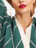 Milan Kiss Cardigan in Grün/ Creme