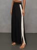 Milan Kiss Marlenehose in Schwarz/ Creme