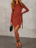 Milan Kiss Kleid in Cognac