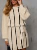 Milan Kiss Strickkleid in Creme/ Schwarz