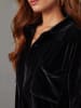 Milan Kiss Aksamitna bluzka w kolorze czarnym
