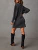 Milan Kiss Strickkleid in Anthrazit
