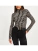 Milan Kiss Longsleeve in Schwarz/ Creme