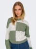 JDY Pullover in Salbei/ Weiß