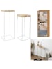 THE HOME DECO FACTORY 2-delige set: bijzettafels naturel/wit
