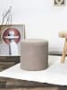 THE HOME DECO FACTORY Pouf in Taupe - (H)35 x  Ø 35 cm