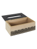 Ethnical Life Kosmetiktuchbox in Schwarz/ Natur - (B)24 x (H)8,5 x (T)14 cm