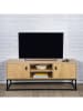 THE HOME DECO FACTORY TV-Regal "Abbott" in Natur/ Schwarz - (B)117 x (H)48 x (T)39 cm