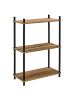 Rétro Chic Standregal in Hellbraun/ Schwarz - (B)60 x (H)84 x (T)30 cm