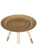 Ethnical Life Beistelltisch in Gold - (H)42 x Ø 40 cm