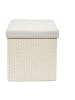 Ethnical Life Kruk met opbergruimte beige/grijs - (B)38 x (H)38 x (D)38 cm