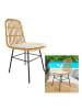 Ethnical Life 2er-Set: Gartenstühle "Surabaya" in Hellbraun - (B)44 x (H)86 x (T)56 cm
