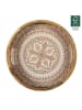 Ethnical Life Tablett in Braun/ Beige - Ø 35 cm