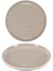 Ethnical Life 12-delige set: borden "Bicolore" beige - Ø 20 cm