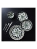 every ware 6-delige set: dinerborden "Mandala" groen/wit/zwart - Ø 26 cm