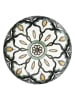 every ware 6-delige set: dessertborden "Mandala" wit/groen/zwart - Ø 19 cm